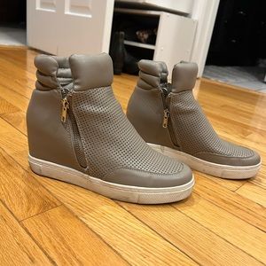 Tan Sneaker Wedges